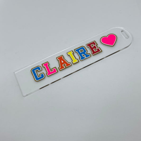 Block Letter Bookmark